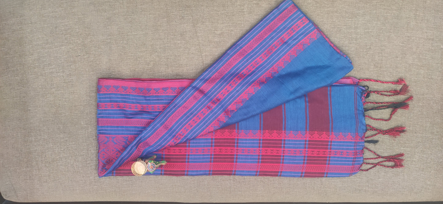 Begampuri Saree (Purple) - jayaearth