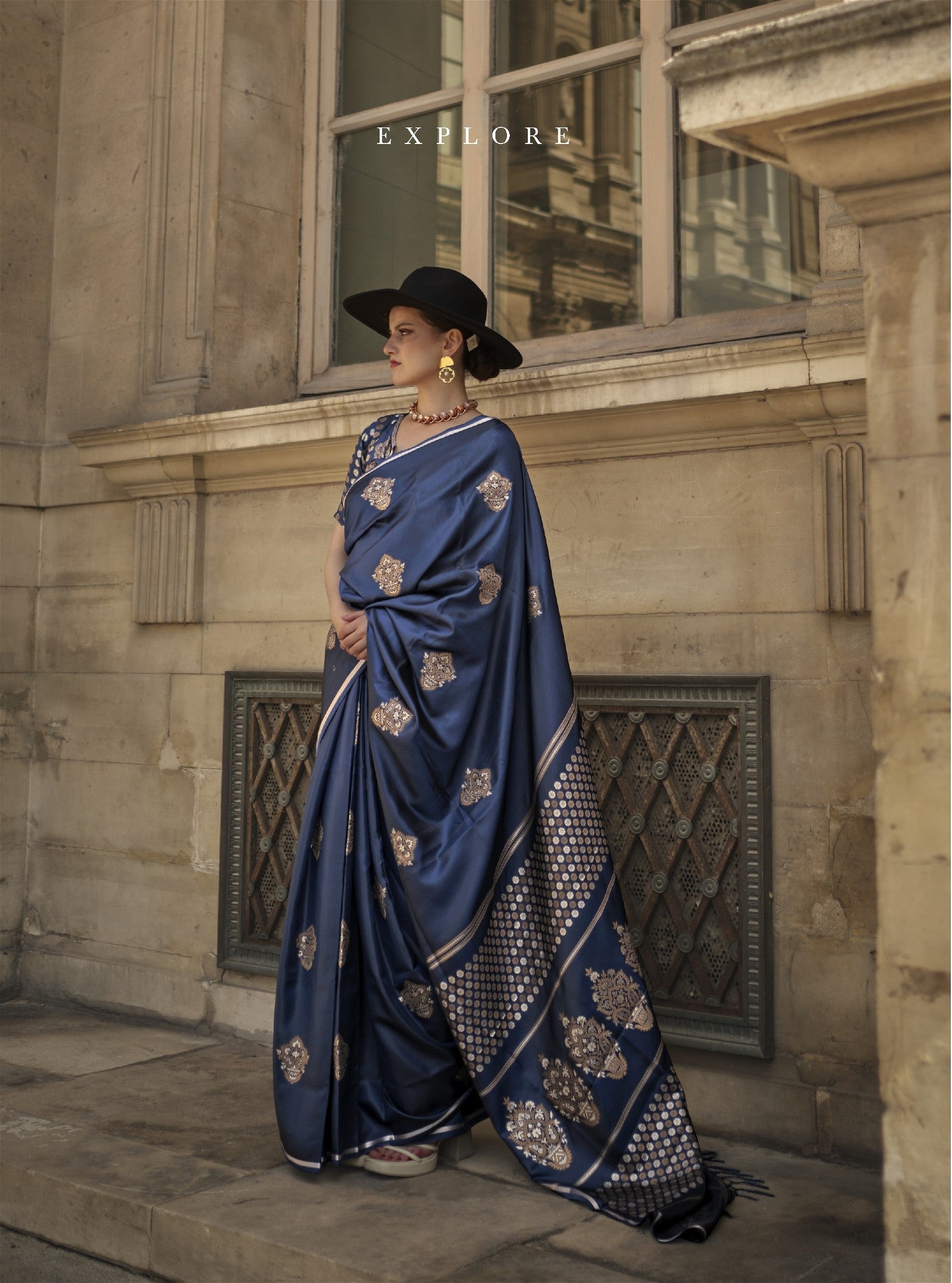 Silk Pure Handloom Satin Saree For Festival Wear Collection - jayaearth