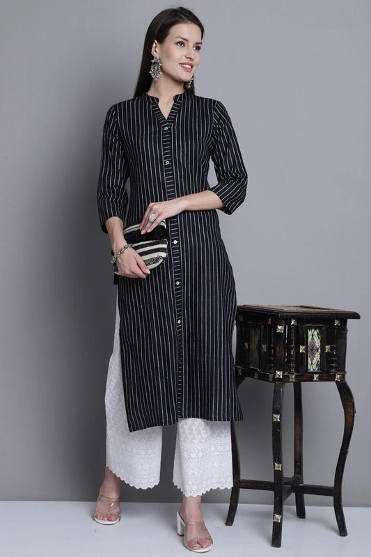 Black Colour South Cotton Casual Wear Kurti For Women's