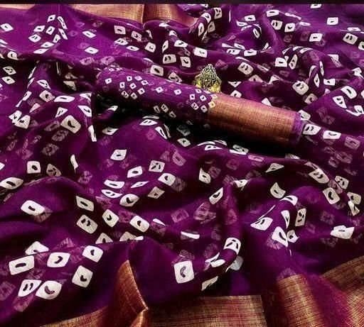 Delicate Bandhani Printed Cotton Saree - jayaearth