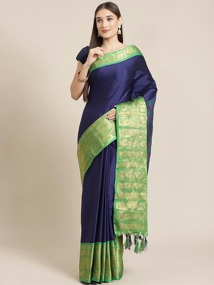 Pretty Solid Cotton  Saree With Jacquard Border - jayaearth